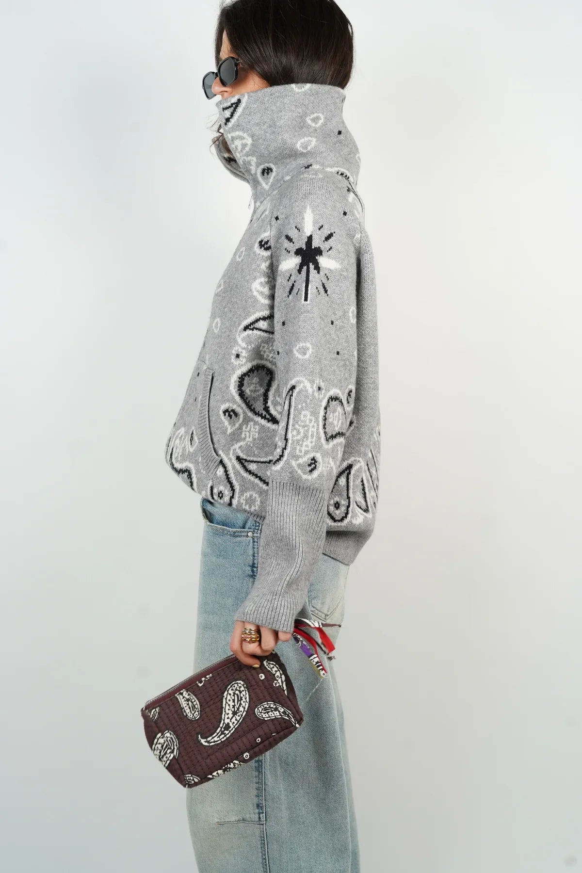 Nelia-Gilet Bandana En Laine
