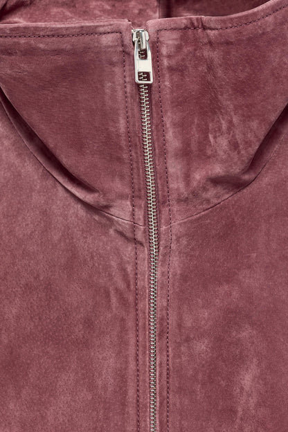 Nelia-Veste Daim Délavé Rose