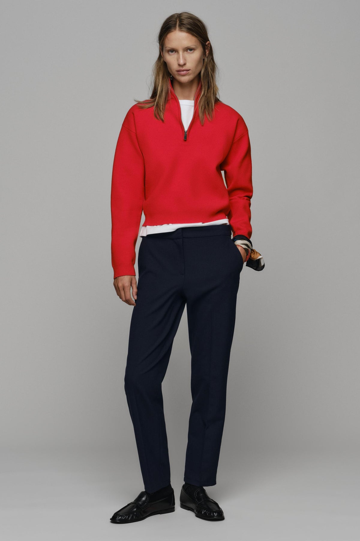 Nelia-Pull En Maille Zippé