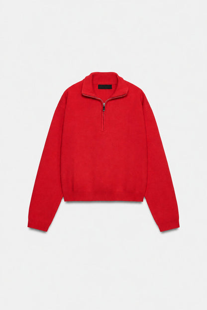 Nelia-Pull En Maille Zippé