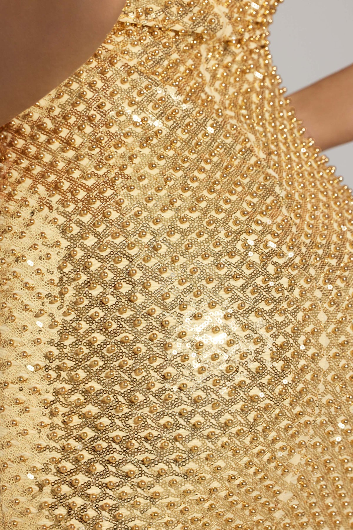 Nelia-Gold Mini Dress