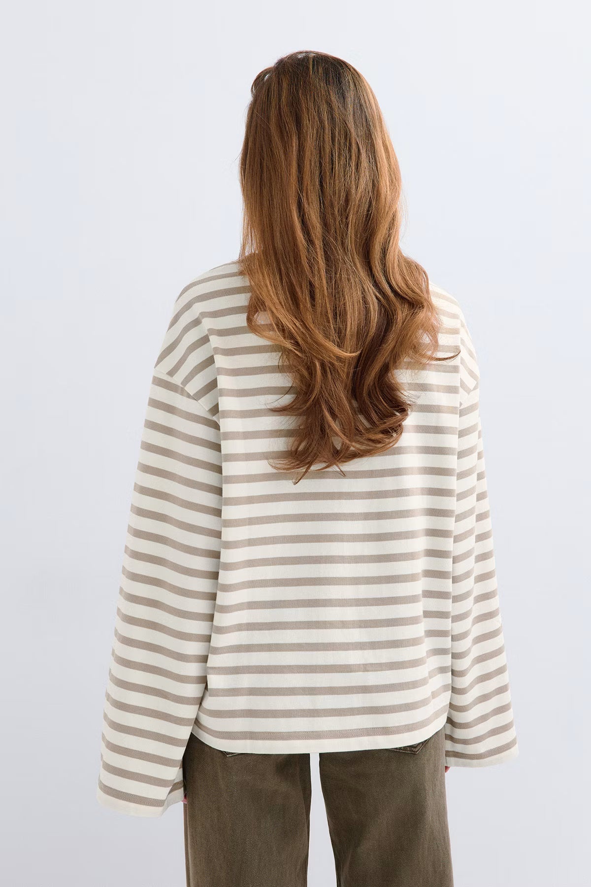 Nelia-Striped Long-Sleeve T-Shirt