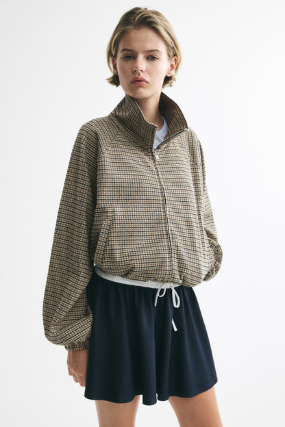 Nelia-Veste Carreaux Beige