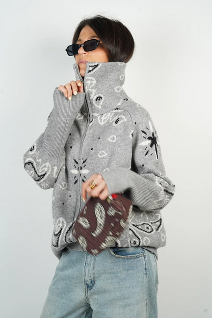 Nelia-Gilet Bandana En Laine