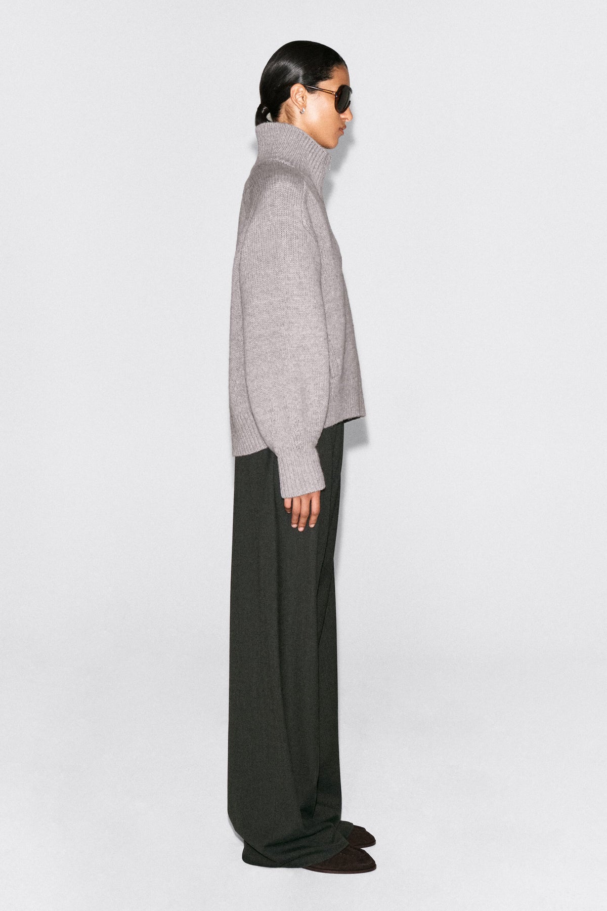 Nelia-Veste Col Montant en Laine