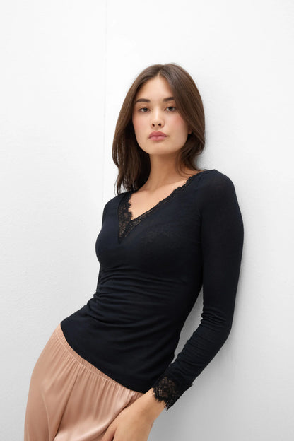 Nelia-Top Dentelle Noire