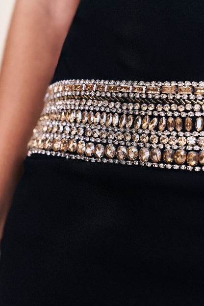 Nelia-Robe Céleste à Strass