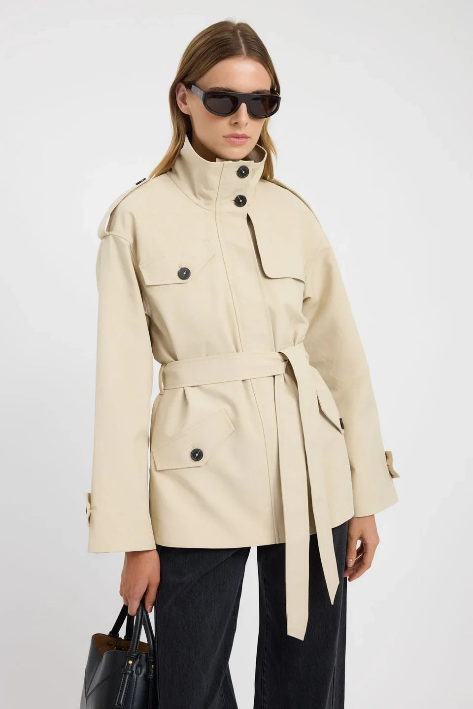 Manteau ceinturé