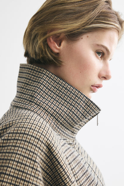 Nelia-Veste Carreaux Beige