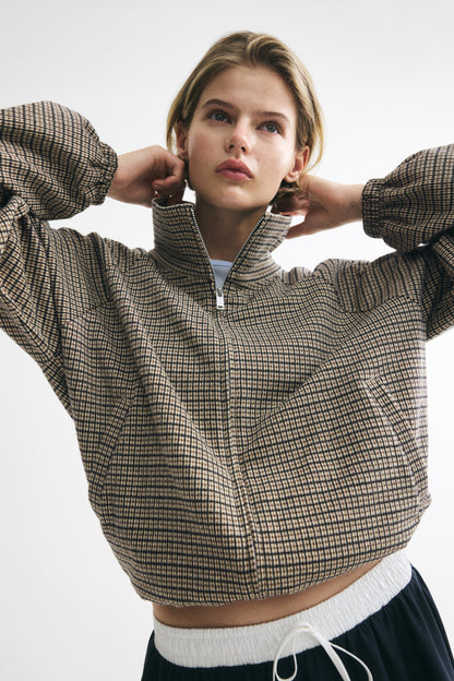 Nelia-Veste Carreaux Beige