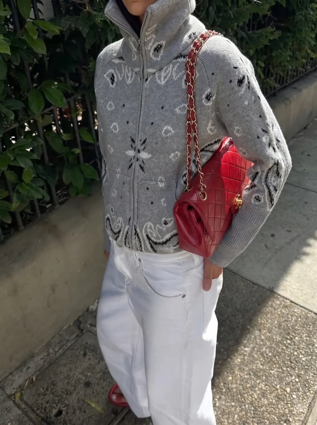 Nelia-Gilet Bandana En Laine