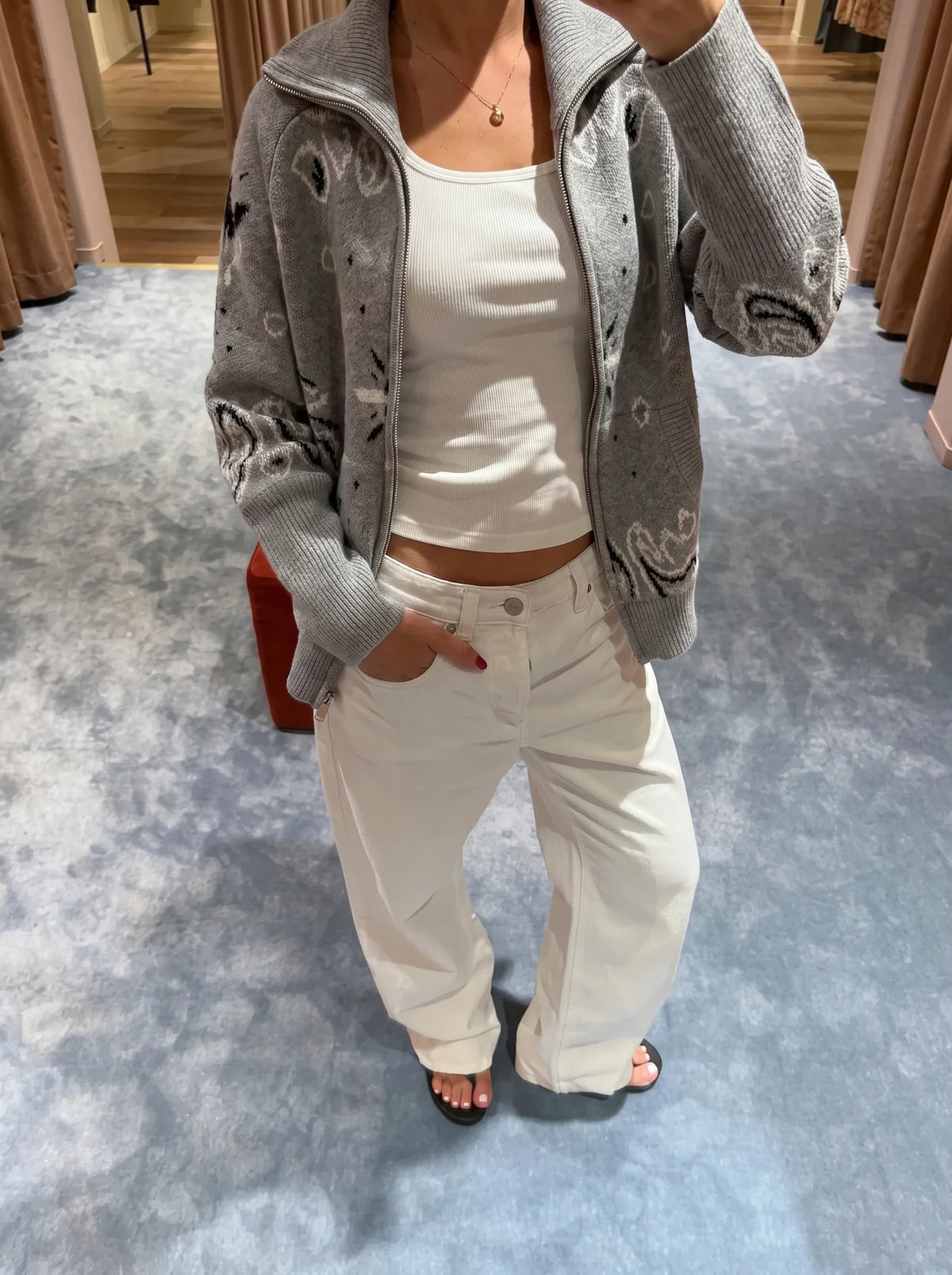 Nelia-Gilet Bandana En Laine