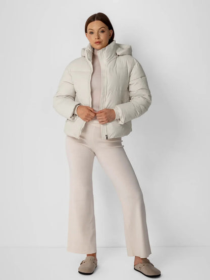 Nelia-Puffer Jacket Matte Crème