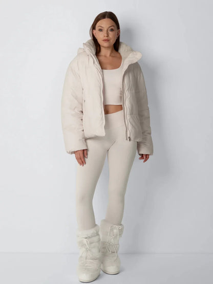 Nelia-Puffer Jacket Matte Crème